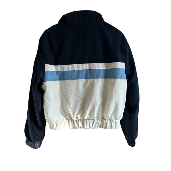 Ashley by 26 International Blue and Cream Outerwear - Picture 2 of 3